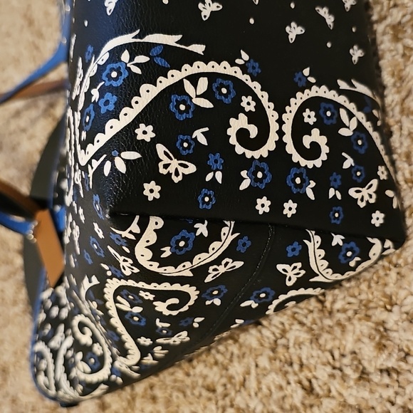 Coach Black and Blue Paisley Tote - Picture 11 of 12